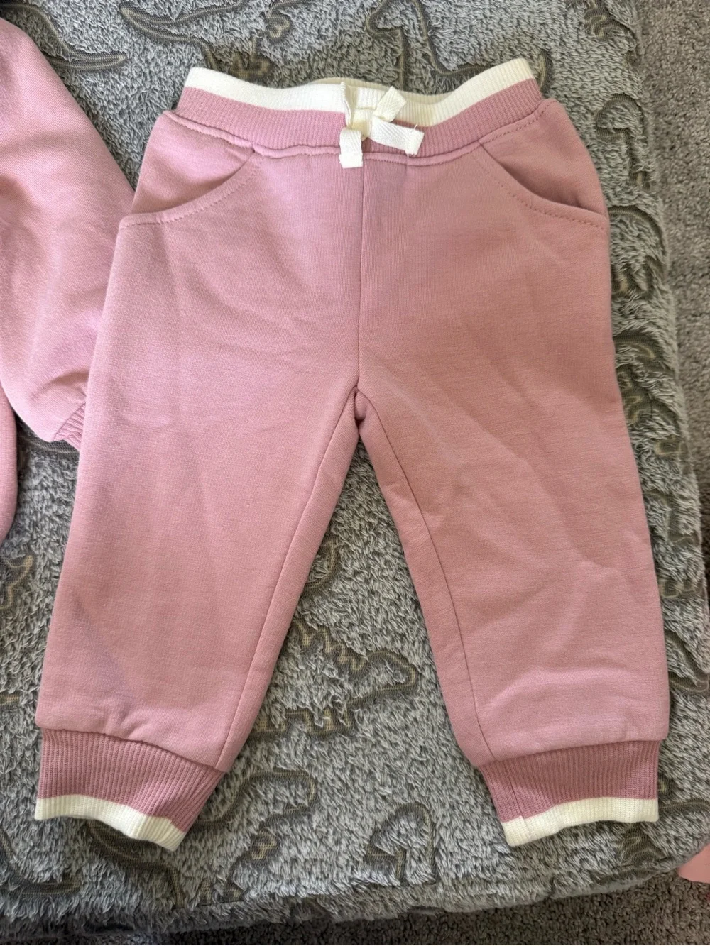 Cynthia Rowley Pink Embroidered Collar Jogger Set